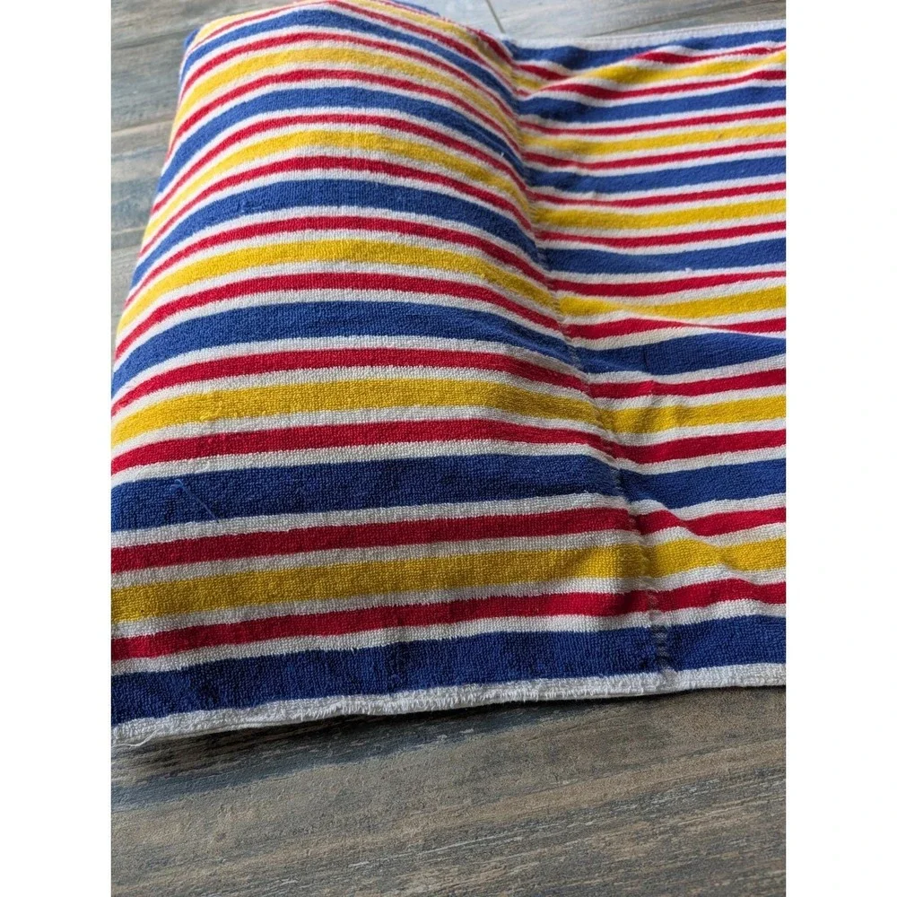 Vintage Dial Tone Soap Promo Red Yellow Striped Beach Towel Head Blow Up Pillow